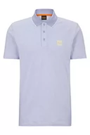 Koszulki męskie - BOSS Orange PeOxford męska koszulka polo, Light/Pastel Purple538, S - miniaturka - grafika 1
