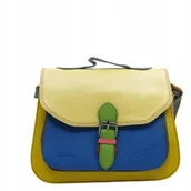 Torebki damskie - Torebka do ręki na ramię skórzana damska oryginalna kolorowa OLIVKA - miniaturka - grafika 1