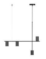 Lampy sufitowe - Vendo lampa wisząca 4xGU10 czarna 33689 - miniaturka - grafika 1