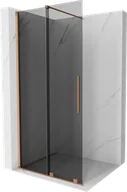 Ścianki i drzwi prysznicowe - Mexen Velar ścianka prysznicowa rozsuwana Walk-in 70 x 200 cm, grafit 8 mm, miedź szczotkowana - 871-070-000-43-65 - miniaturka - grafika 1