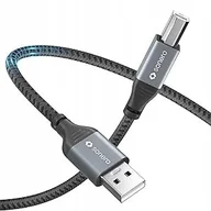 Kable USB - Sonero Kabel USB 2.0, kabel połączeniowy, wtyczka A - B, szary 1,50 m - miniaturka - grafika 1
