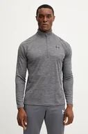 Bluzy męskie - Under Armour bluza treningowa Tech Textured kolor szary wzorzysta 1382797 - miniaturka - grafika 1