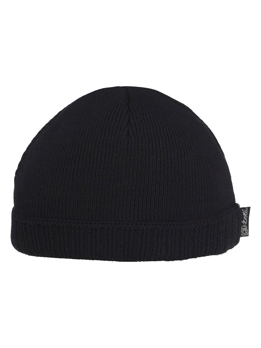 Dziecięca czapka beanie dzianinowa czarna Döll r.49