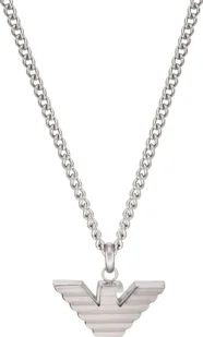 Emporio Armani EGS2916040 Naszyjnik męski stal szlachetna srebro 52 cm - Naszyjniki męskie - miniaturka - grafika 1