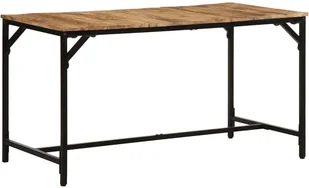 vidaXL Stół jadalny 140x70x75 cm Drewno lite surowe mango - Stoły - miniaturka - grafika 1