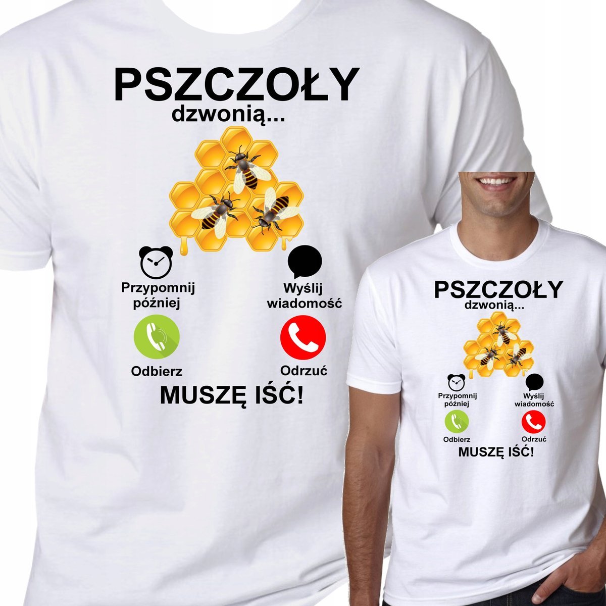 PSZCZOŁY DZWONIĄ KOSZULKA PSZCZELARZA XXL 3044