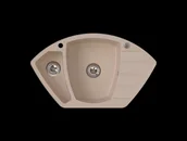 Zlewozmywaki - Zlewozmywak Granitowy Arbari 1.5 Komory Z Ociekaczem 90X54 Cm Beżowy - miniaturka - grafika 1