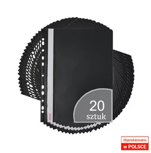 Biurfol Skoroszyt sztywny/perfora A4/PCV czarny PXXI - Teczki i skoroszyty - miniaturka - grafika 1