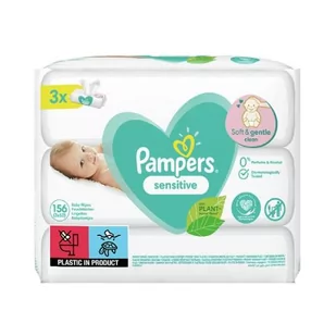 PAMPERS Chusteczki Sensitive 3x52szt 8001841062556 - Chusteczki nawilżane - miniaturka - grafika 1