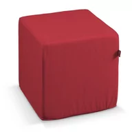 Pufy i podnóżki - Dekoria Dekoria Pufa kostka czerwony 40 × 40 × 40 cm Quadro 545-136-19 - miniaturka - grafika 1