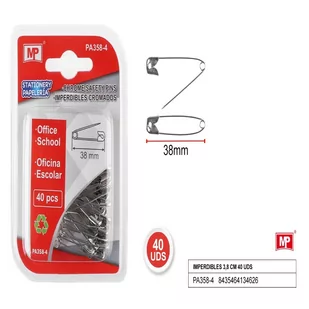 Agrafki Srebrne 38Mm X 40Szt Pa358-4 Mp Poland - Spinacze i klipsy do papieru - miniaturka - grafika 1