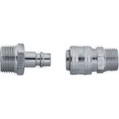 Pozostałe wyposażenie warsztatu - PANSAM Komplet szybkozłączek A535403 gwint zewnętrzny 3/8 cala - miniaturka - grafika 1