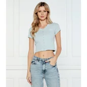 Bluzki damskie - Guess Jeans Bluzka SNAP EMBRO | Cropped Fit - miniaturka - grafika 1