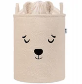 Pojemniki na zabawki - SIPO-BBO1 KOSZ SOFT MIŚ BEŻOWY - miniaturka - grafika 1