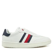 Buty dla chłopców - Sneakersy Tommy Hilfiger Stripe Low Cut Lace-Up Sneaker T3X9-33850-1355 S Biały - miniaturka - grafika 1