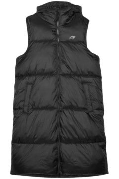 Długi bezrękawnik puchowy pikowany z kapturem damski 4F r. M