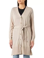 Swetry damskie - Vila Damski VIABELLA Long L/S kardigan/SU-NOOS kardigan z dzianiny, naturalny melanż, XS, Natural Melange, XS - miniaturka - grafika 1