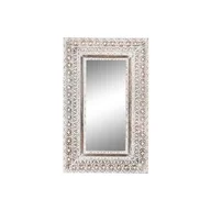 Lustra - Home ESPRIT Lustro ścienne Biały Brązowy Drewniany Uchwyt Rzeźbiony 62 x 4 x 100 cm - miniaturka - grafika 1