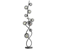 Lampy stojące - Wofi 3014-905 - LED Lampa podłogowa NANCY 9xG9/3,5W/230V czarna chrom - miniaturka - grafika 1