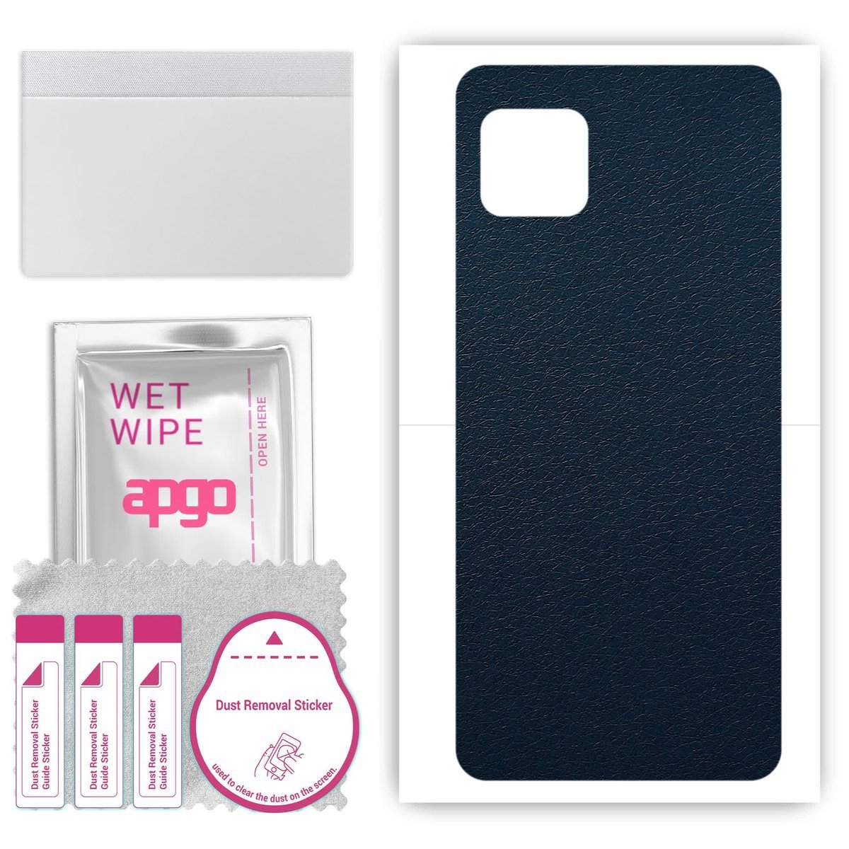 Folia naklejka skórka strukturalna na TYŁ do Sharp Aquos Sense4 - Skóra Granatowa - apgo SKINS