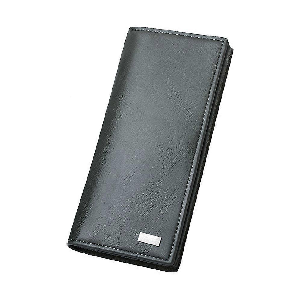 Moda męska Długi portfel ze skóry PU Portfel o dużej pojemności do czeku Karty kredytowe Gotówka (oliwkowo-zielony)