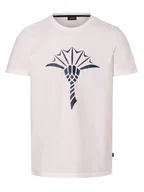 Koszulki męskie - JOOP! Koszulka męska - Alerio-3 Mężczyźni Bawełna biały nadruk, XXL - miniaturka - grafika 1