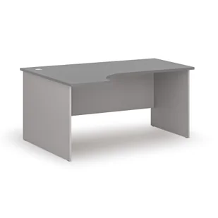 Biurko narożne PRIMO GRAY, 1600 x 1200 mm, lewe, szary/grafit - Biurka - miniaturka - grafika 1