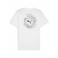 Koszulki sportowe męskie - Męska koszulka Graphic PUMA White - miniaturka - grafika 1