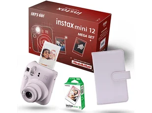 FUJIFILM Instax mini 12 Mega Set ( Album + wkłady) fioletowy - Aparaty natychmiastowe - miniaturka - grafika 1