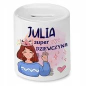 Skarbonki - Skarbonka 330 ml Dla Julii Córki Dziecka Prezent z Nadrukiem ze Zdjęciem + Opakowanie na prezent (wzór 03) - miniaturka - grafika 1