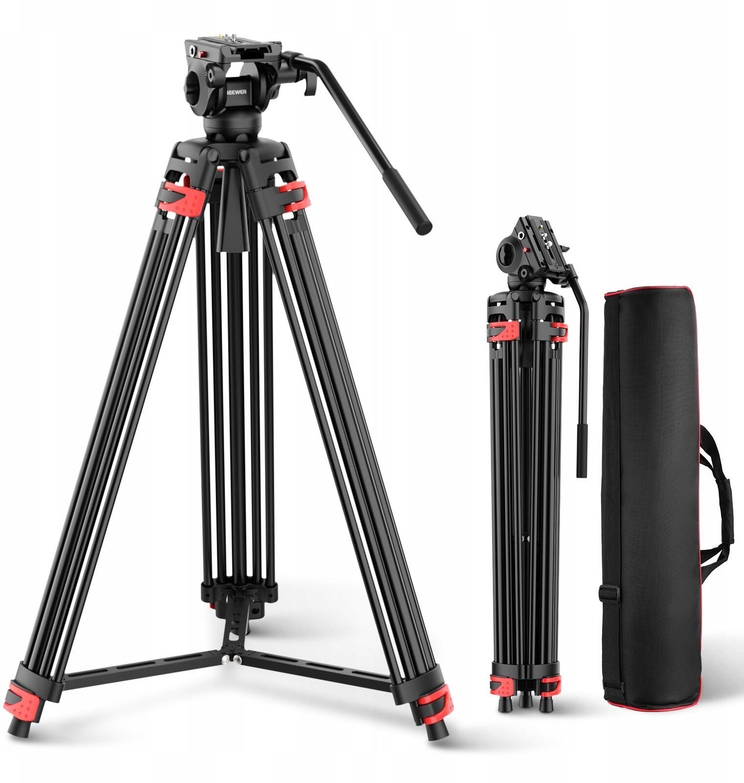 Neewer Profesjonalny Statyw Video Filmowy Film 187cm + Głowica Olejowa 8kg Neewer / Tp37 / 10103824eu