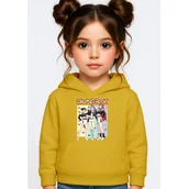 Bluzy dla dziewczynek - BLUZA DZIECIĘCA KPOP DEMON HUNTERS HUNTRIX 110-116 Z KAPTUREM BAWEŁNIANA - miniaturka - grafika 1
