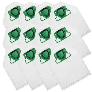 BAKAJI Zestaw 12 wymiennych worków do odkurzacza Kochenek Kompatybilny worek na miotłę elektryczną, wysokiej jakości wymienne worki (VK200 - VK200S, biały) - Worki do odkurzaczy - miniaturka - grafika 1