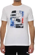 Koszulki męskie - Puma Puma BMW Motorsport Graphic Tee 531194-02 białe XS - miniaturka - grafika 1
