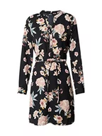 Sukienki - Only Kobiety Onlcory L/S Dekolt W Serek Tunic Wvn Noos Sukienka, Czarny, XXS - miniaturka - grafika 1