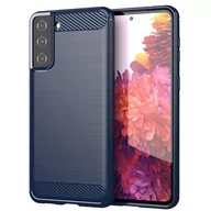 Etui i futerały do telefonów - Hurtel Carbon Case elastyczne etui pokrowiec Samsung Galaxy S21+ 5G (S21 Plus 5G) niebieski - miniaturka - grafika 1