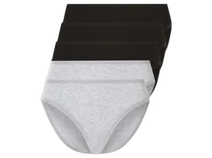 esmara® Figi damskie z bawełną, 5 par (M(40/42), Czarny/ szary) - Majtki damskie - miniaturka - grafika 1