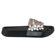 Klapki i japonki damskie - Stylowe klapki meliski vices szare - ButyModne - miniaturka - grafika 1