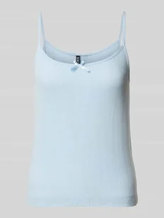 Top na ramiączkach o kroju slim fit z czystej bawełny model ‘MARIE’ - Koszulki i topy damskie - miniaturka - grafika 1