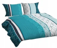 Pościel - pościel z flaneli 160x220 + 2x poszewka F 143-2 wygodna turkus - miniaturka - grafika 1