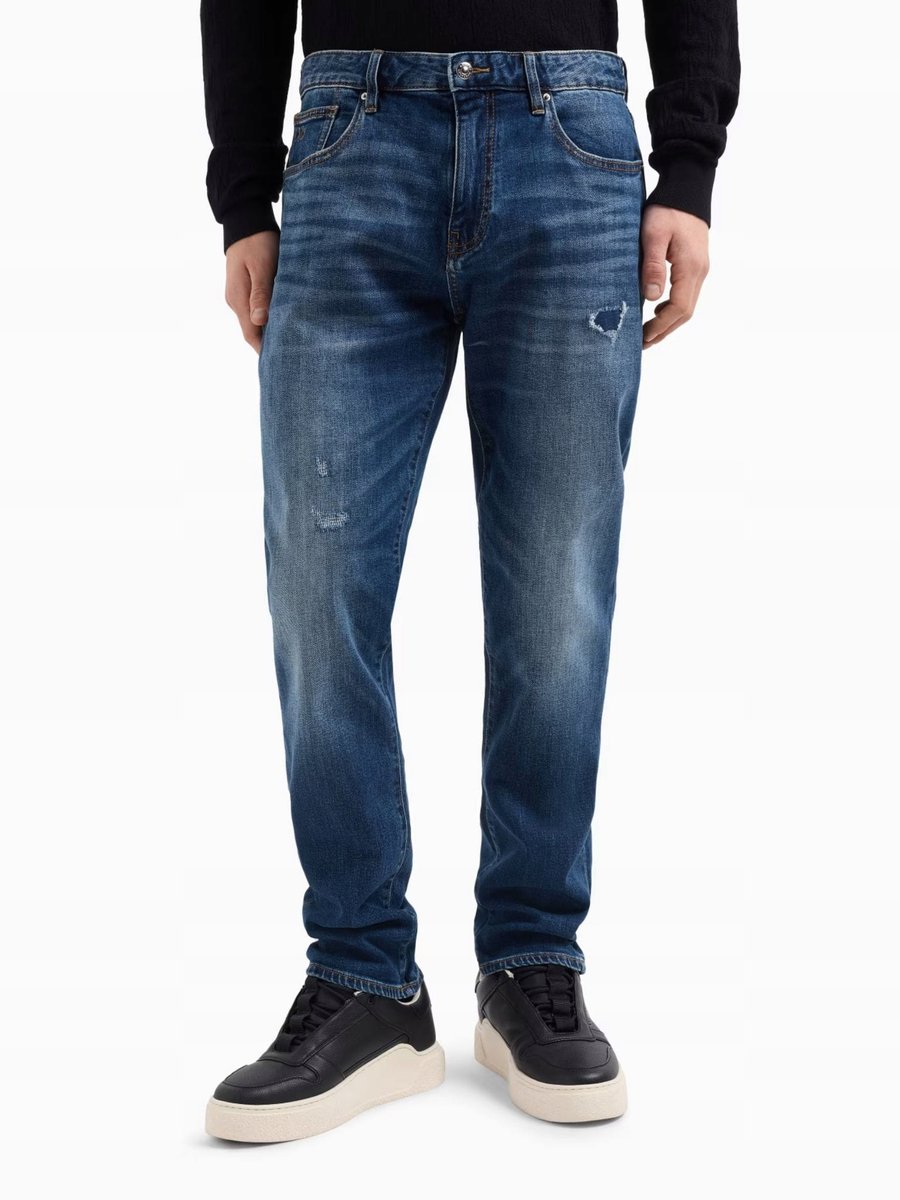 Jeansy męskie Armani Exchange XM000070 AF12965 granatowy - Pants: 32S