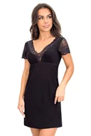 Bielizna nocna - Koszula nocna Sonia czarna - miniaturka - grafika 1