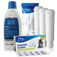 Akcesoria i części do ekspresów do kawy - Zestaw Bosch, Filtr Aqualogis AL-TES46 3szt,  Aqualogis Cleaneo 10szt, Odkamieniacz Bosch 311968 500ml - miniaturka - grafika 1