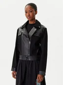 Kurtki damskie - Desigual Kurtka z imitacji skóry Motor 25WWEW53 Czarny Regular Fit - miniaturka - grafika 1