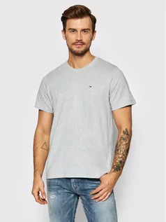 Koszulki męskie - Tommy Jeans T-Shirt Classic DM0DM09598 Szary Regular Fit - grafika 1