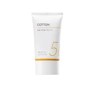 Missha  All Around Safe Block Cotton Sun SPF50+PA++++ lekki krem ochronny z filtrem mineralnym 50ml - Kremy do twarzy - miniaturka - grafika 1