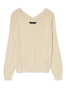 Vero Moda Sweter w kolorze beżowym - Swetry damskie - miniaturka - grafika 1