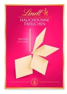 Bombonierki i czekoladki - LINDT Hauchdünne Täfelchen Weiss cienkie tafle białej czekolady 125g - miniaturka - grafika 1