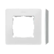 Klawisze i ramki - Kontakt Simon Ramka 1-krotna SIMON 82 Detail ORIGINAL premium - biały/aluminium - miniaturka - grafika 1