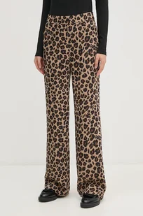 Joop! spodnie damskie kolor beżowy proste high waist 30044018 - Spodnie damskie - miniaturka - grafika 1